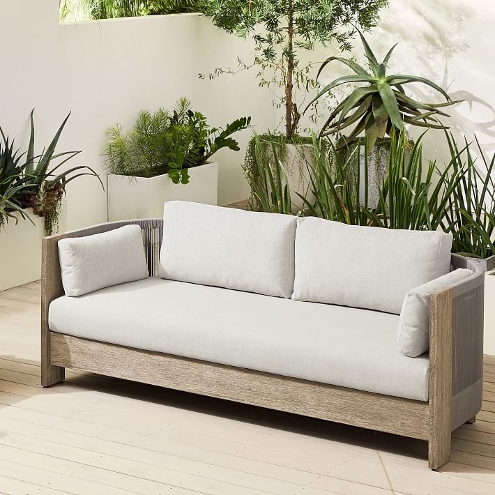 Porto Collection Driftwood & Warm Cement Cord Sofa - Image 1