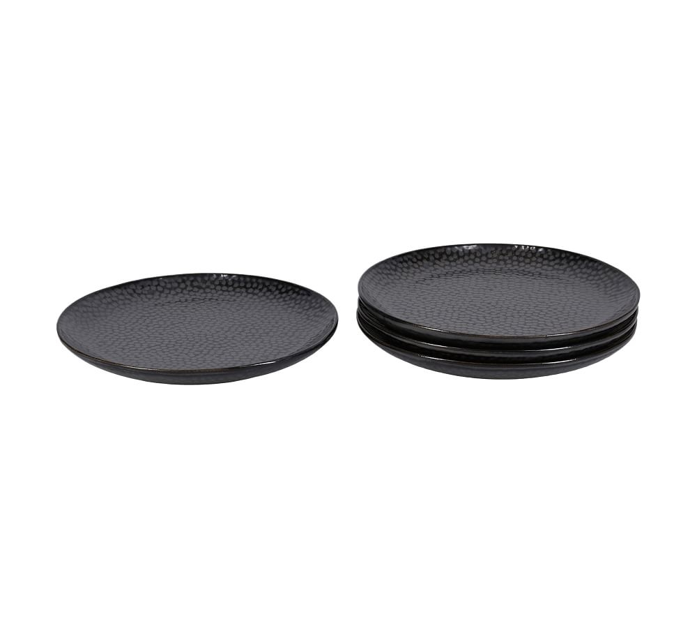 Serene Stoneware Appetizer Plates, Black, Set of 4 - Image 0