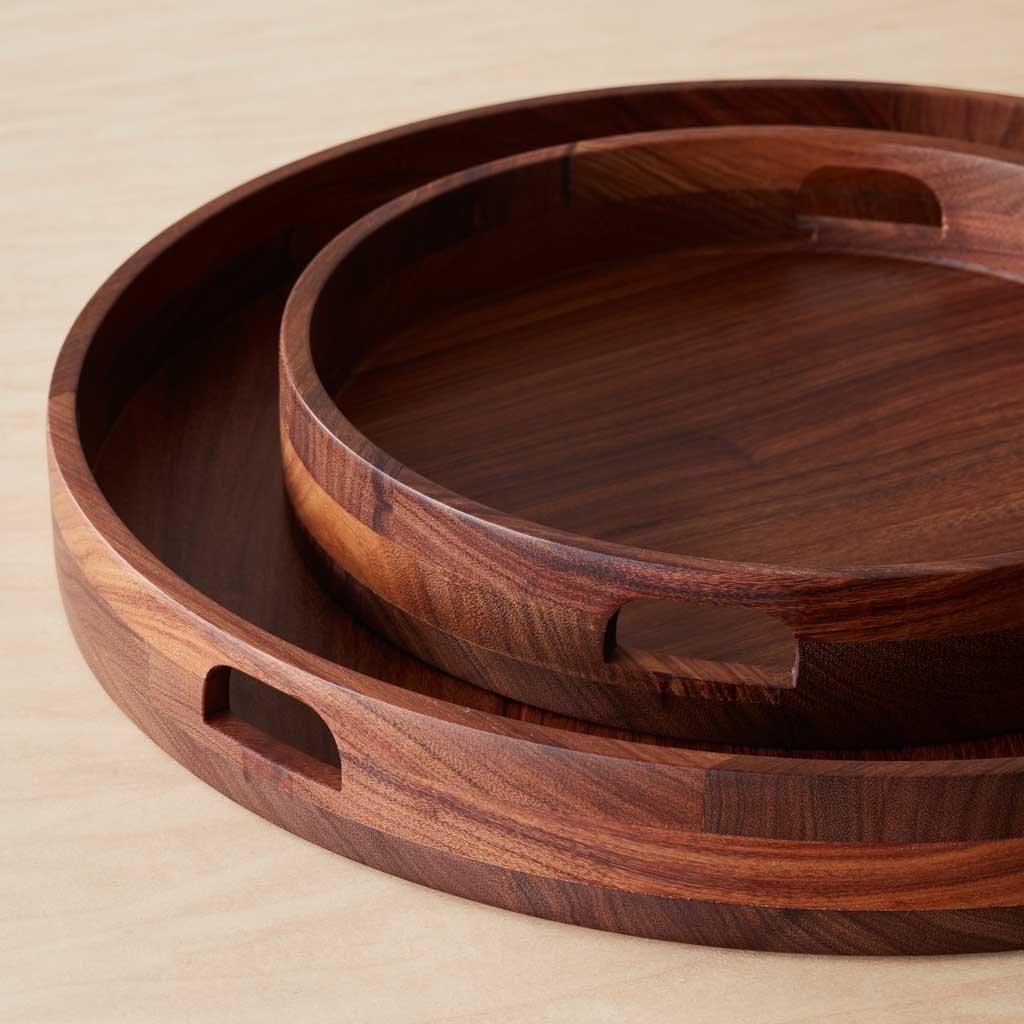 The Citizenry Tikal Round Wood Tray | Mahogany - Image 2