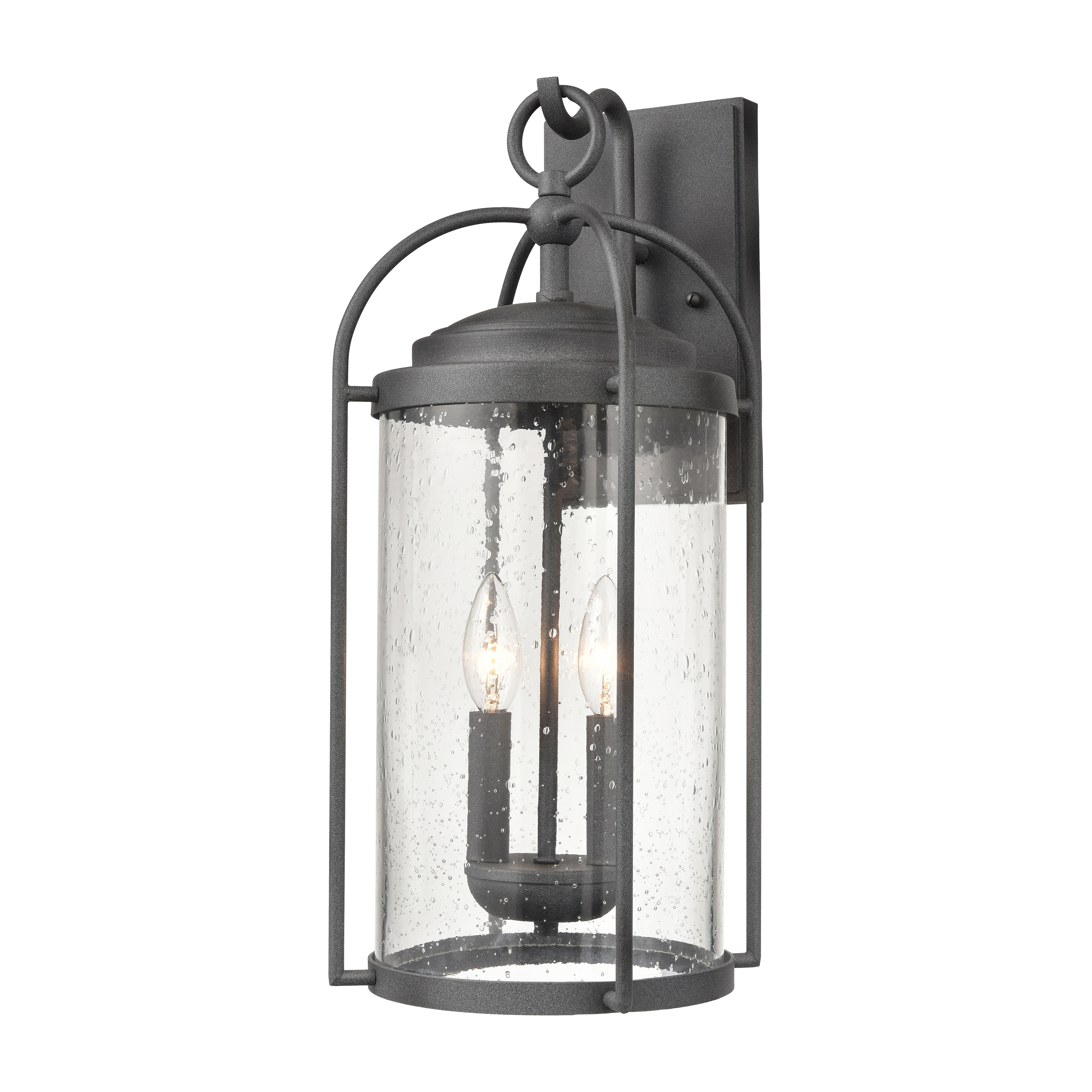 Catalonia 19'' High 2-Light Outdoor Sconce - Distressed Zinc - Image 1