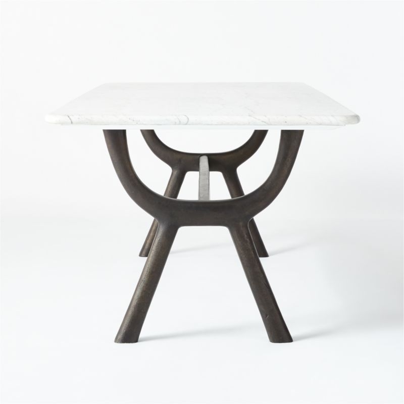 Sierra Cast Metal and Marble Dining Table - Image 3