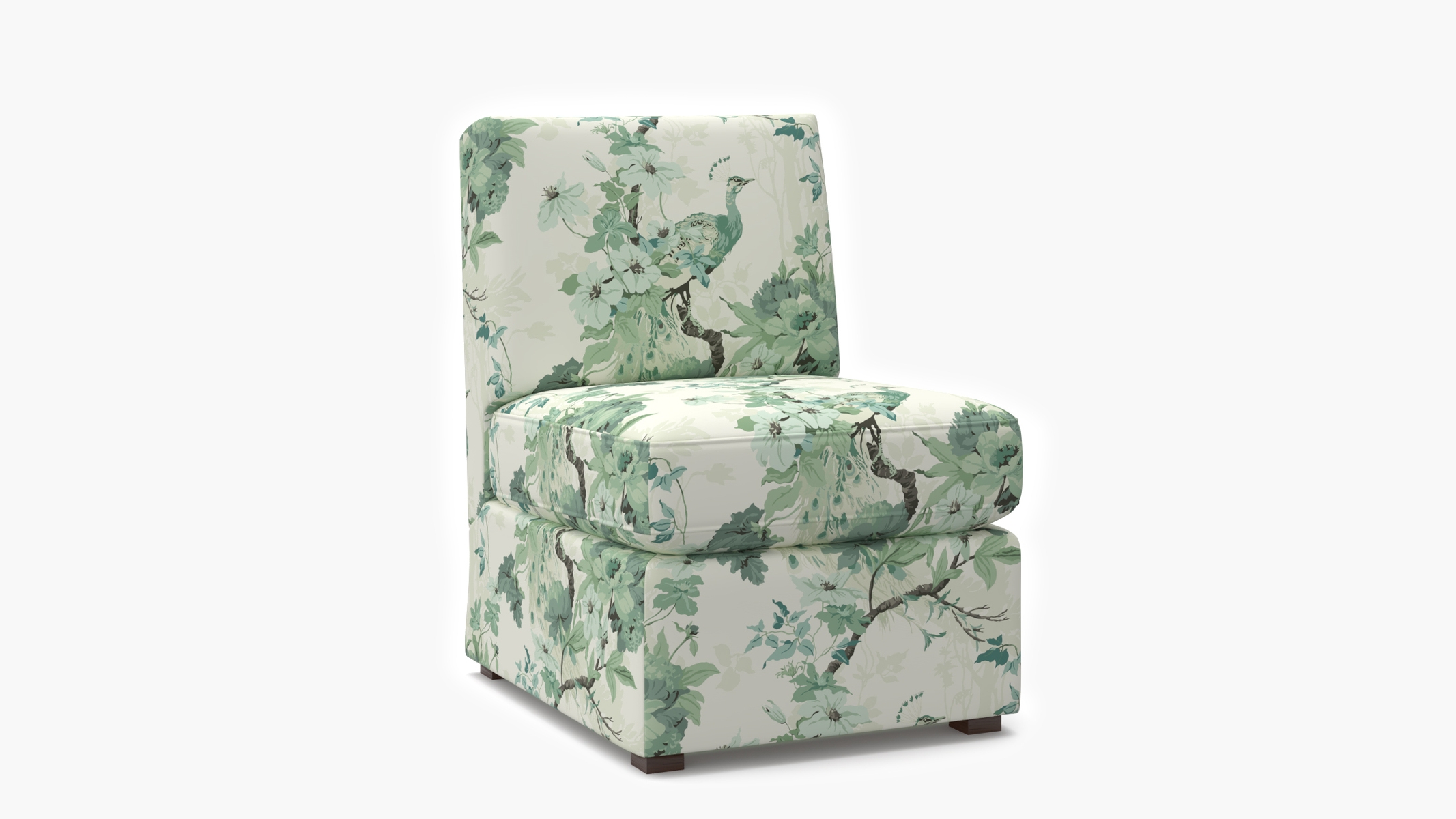 Classic Slipper Chair, Jade Peacock Park - Image 1