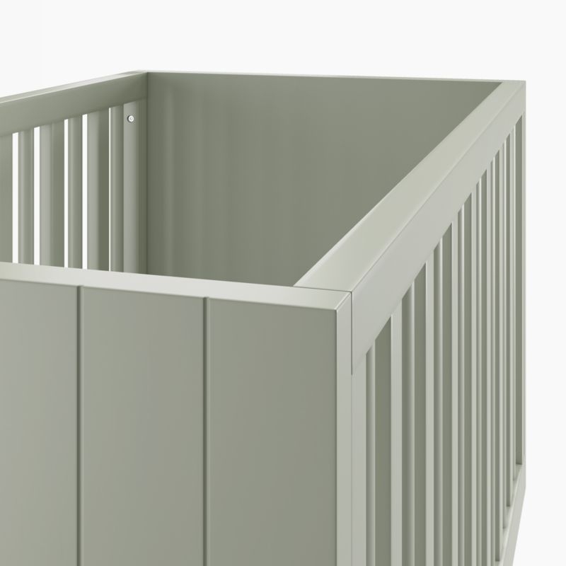 Finn Sage Green Wood Convertible Baby Crib - Image 9