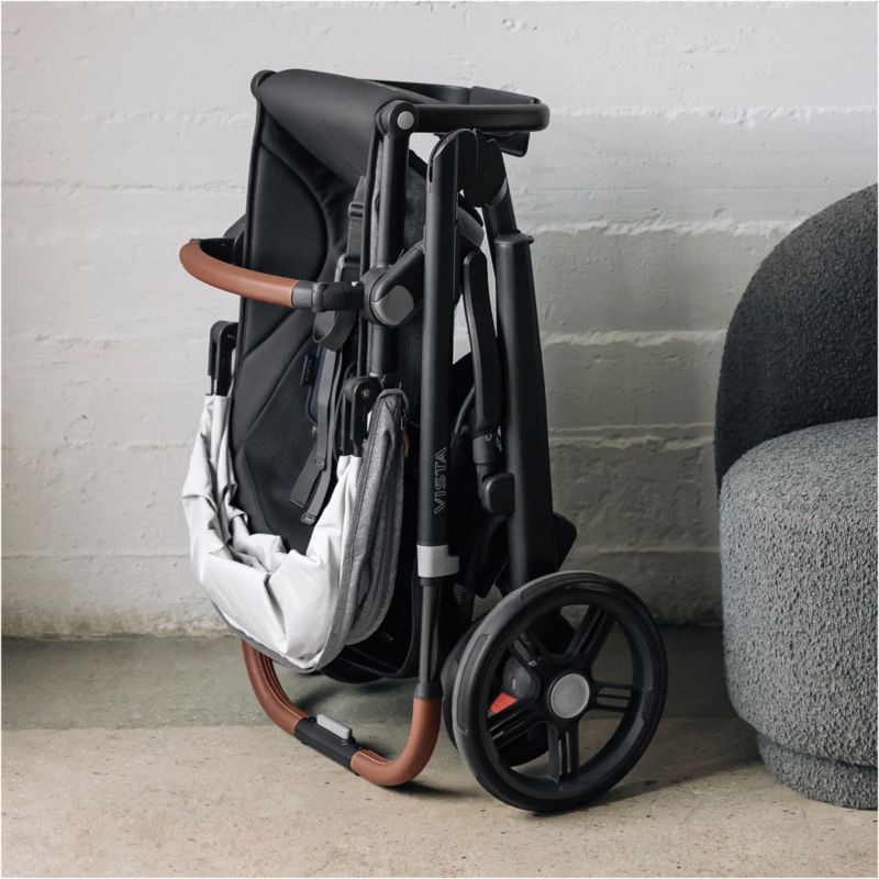 UPPAbaby Vista V3 Greyson Charcoal Melange Foldable Convertible Baby Stroller + Mesa V2 Infant Car Seat Travel System - Image 1