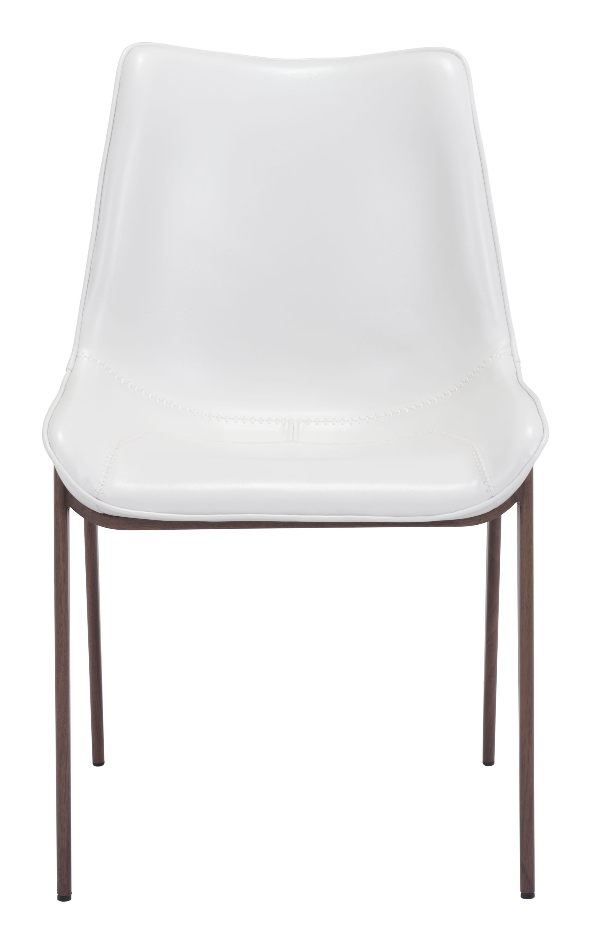 Magnus Dining Chair (Set of 2) White & Walnut - Image 2