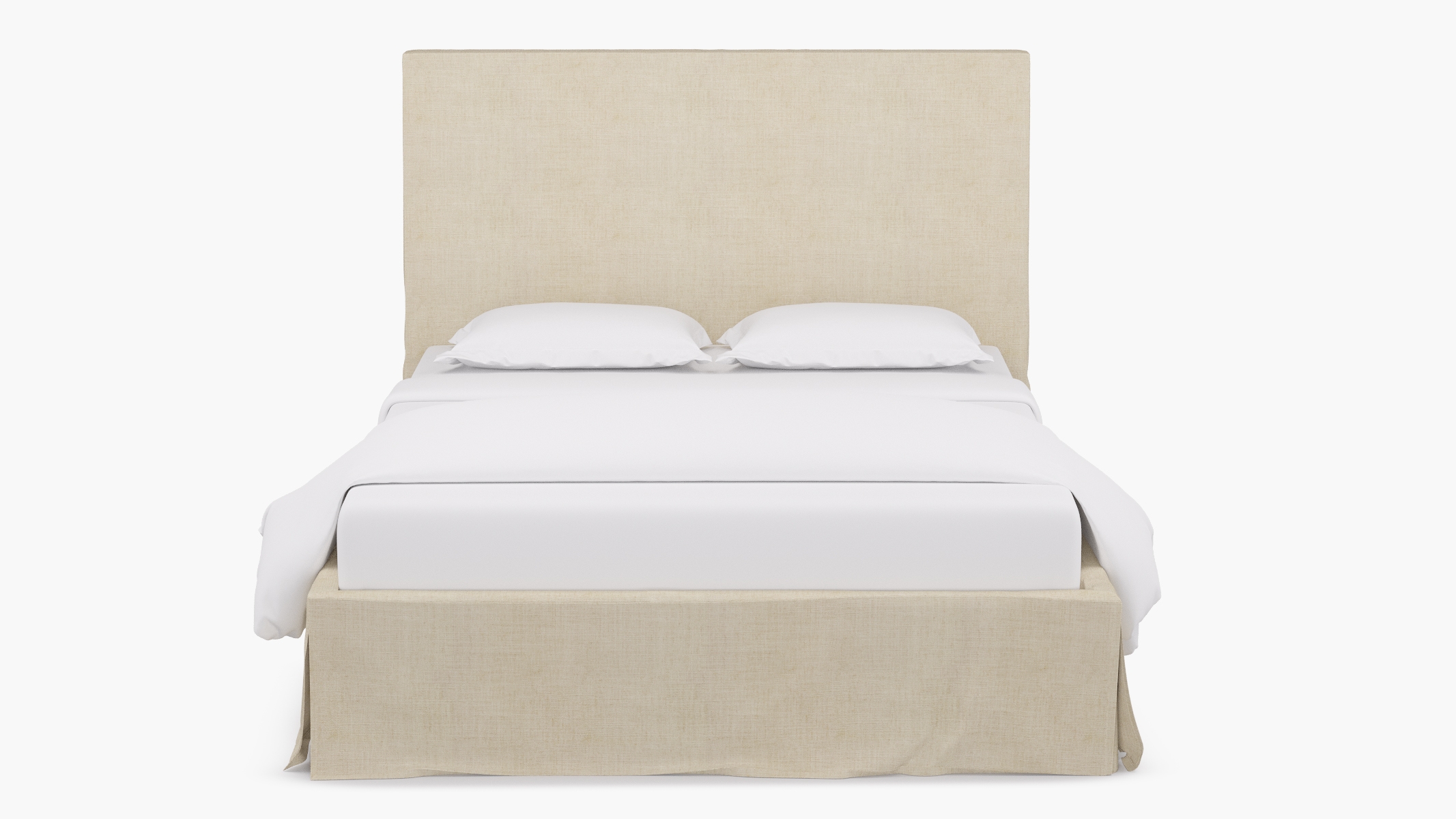 Slipcovered Bed, Talc Everyday Linen, Queen - Image 0