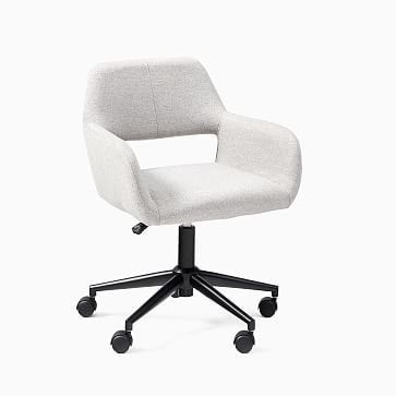 Lake Collection Feather Grey/Black Office Chair - Image 0