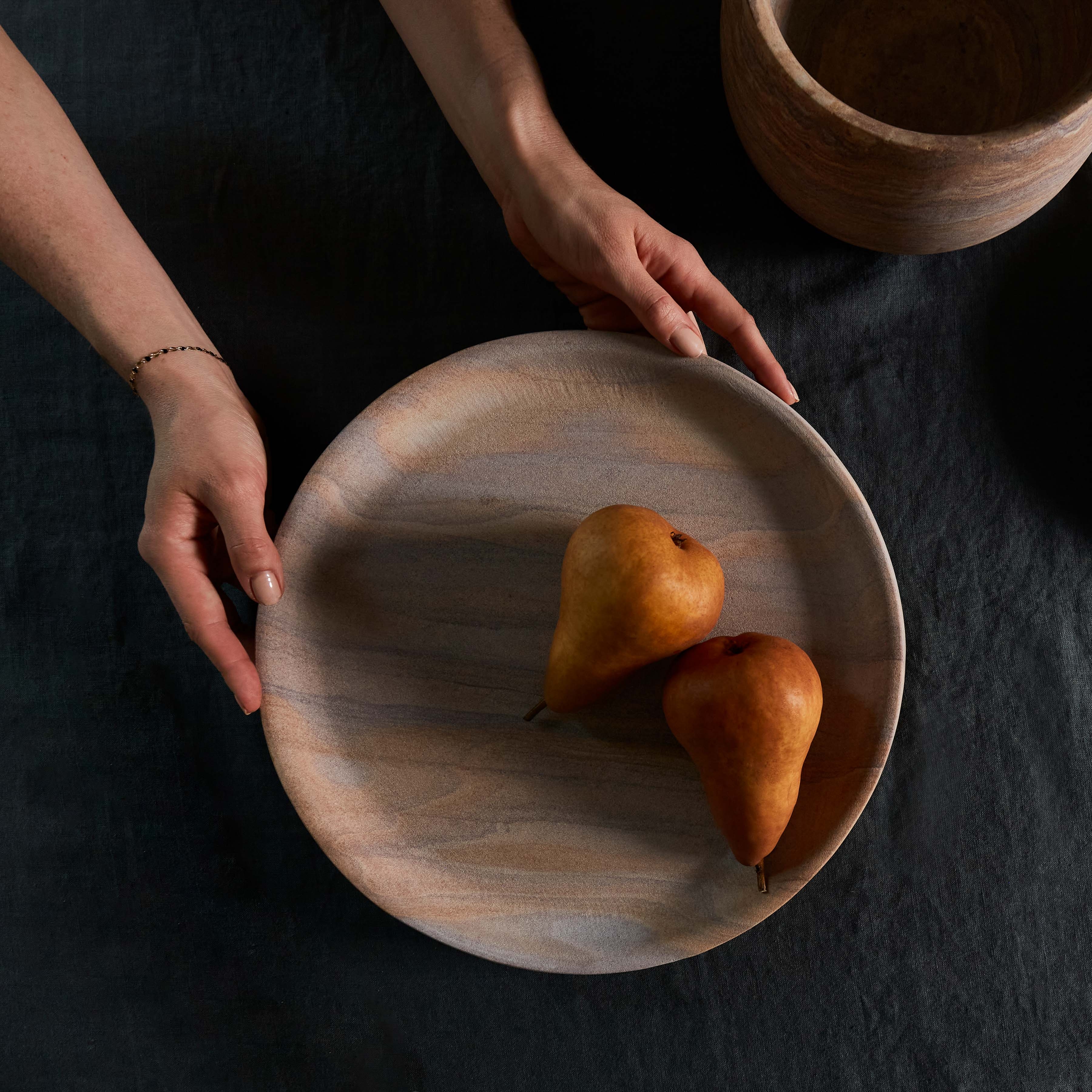The Citizenry Eshana Sandstone Tray | Oval | Tan - Image 7