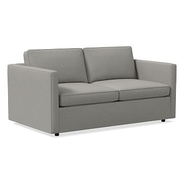 Harris 66" Sofa, Poly , Twill, Silver, Concealed Supports - Image 0