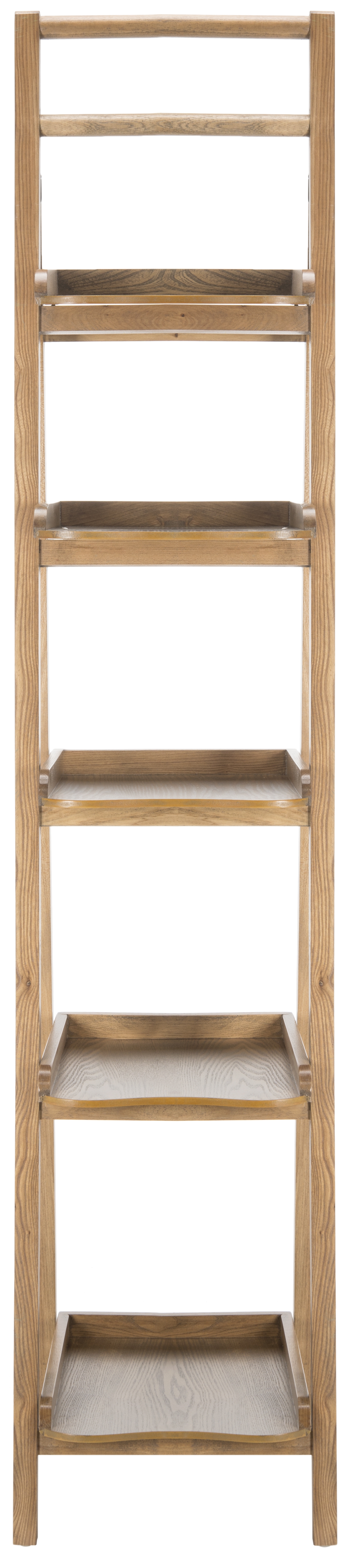 Asher Leaning 5 Tier Etagere - Oak - Safavieh - Image 0