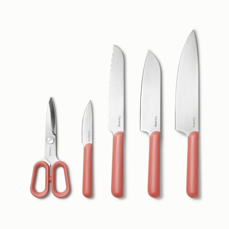 Caraway 14-Piece Perracotta Knife and Utensil Prep Set - Image 1