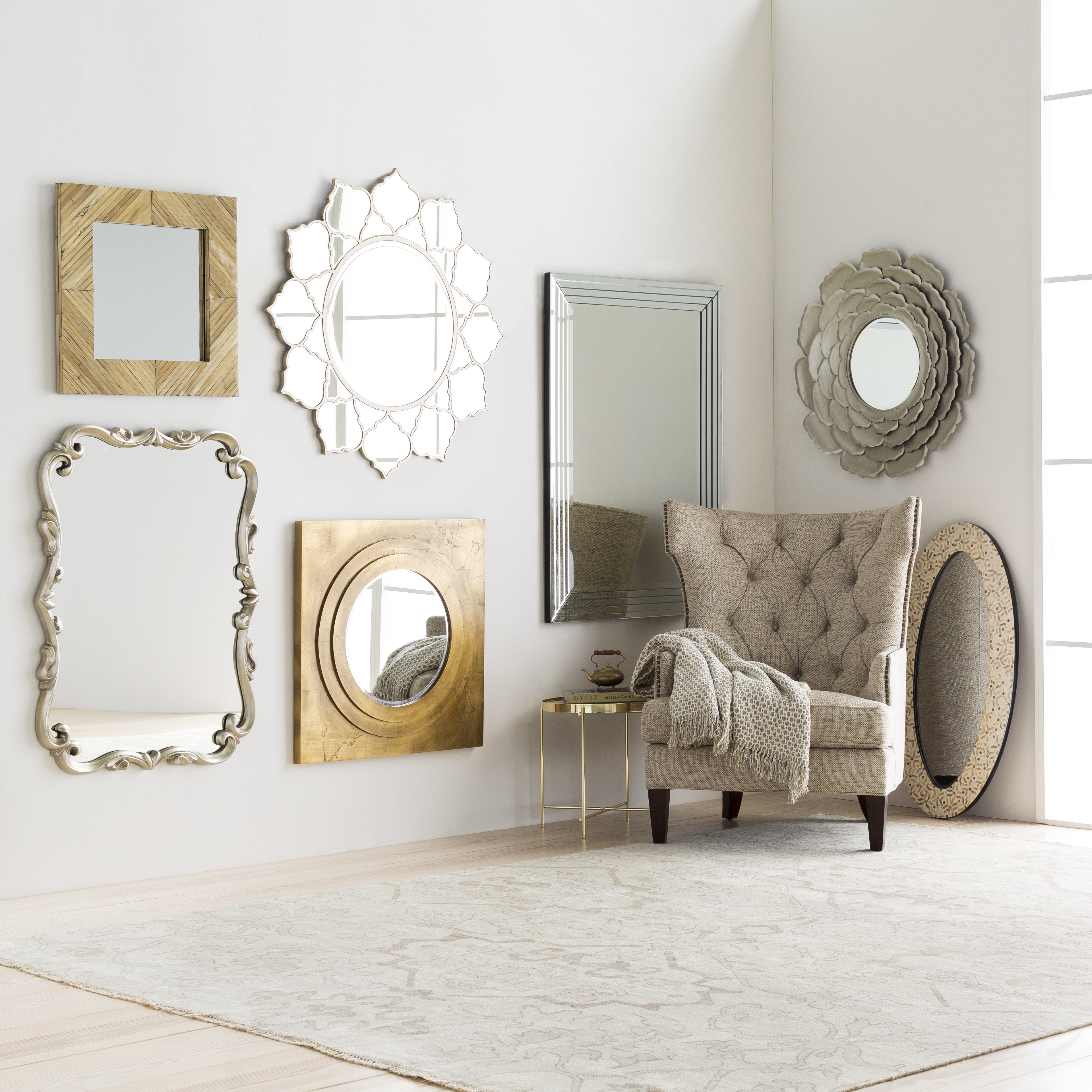 Ramsey Clear 39"H x 31"W x 1"D Accent Mirror - Image 1