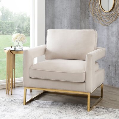 Rachelle 33.3" Wide Polyester Armchair - Image 0