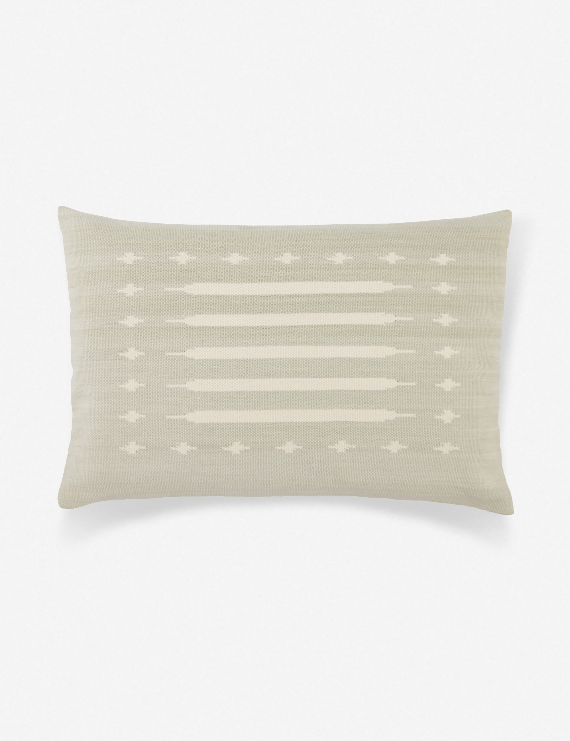 Lina Lumbar Pillow, Light Gray 24" x 16" - Image 0
