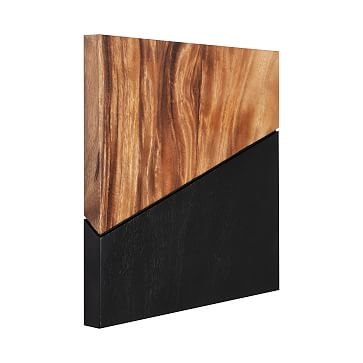 Geometry Wood Wall Art Tiles, Black and Natural, 14in, Version 1 - Image 0