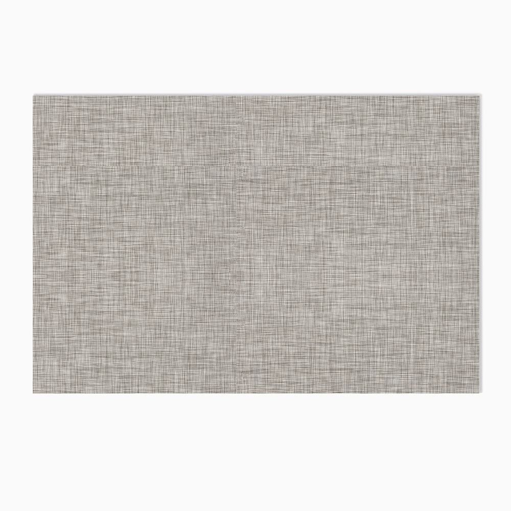 Chilewich Mini Basketweave Woven Floor Mat, 6'x8.8', Gravel - Image 0