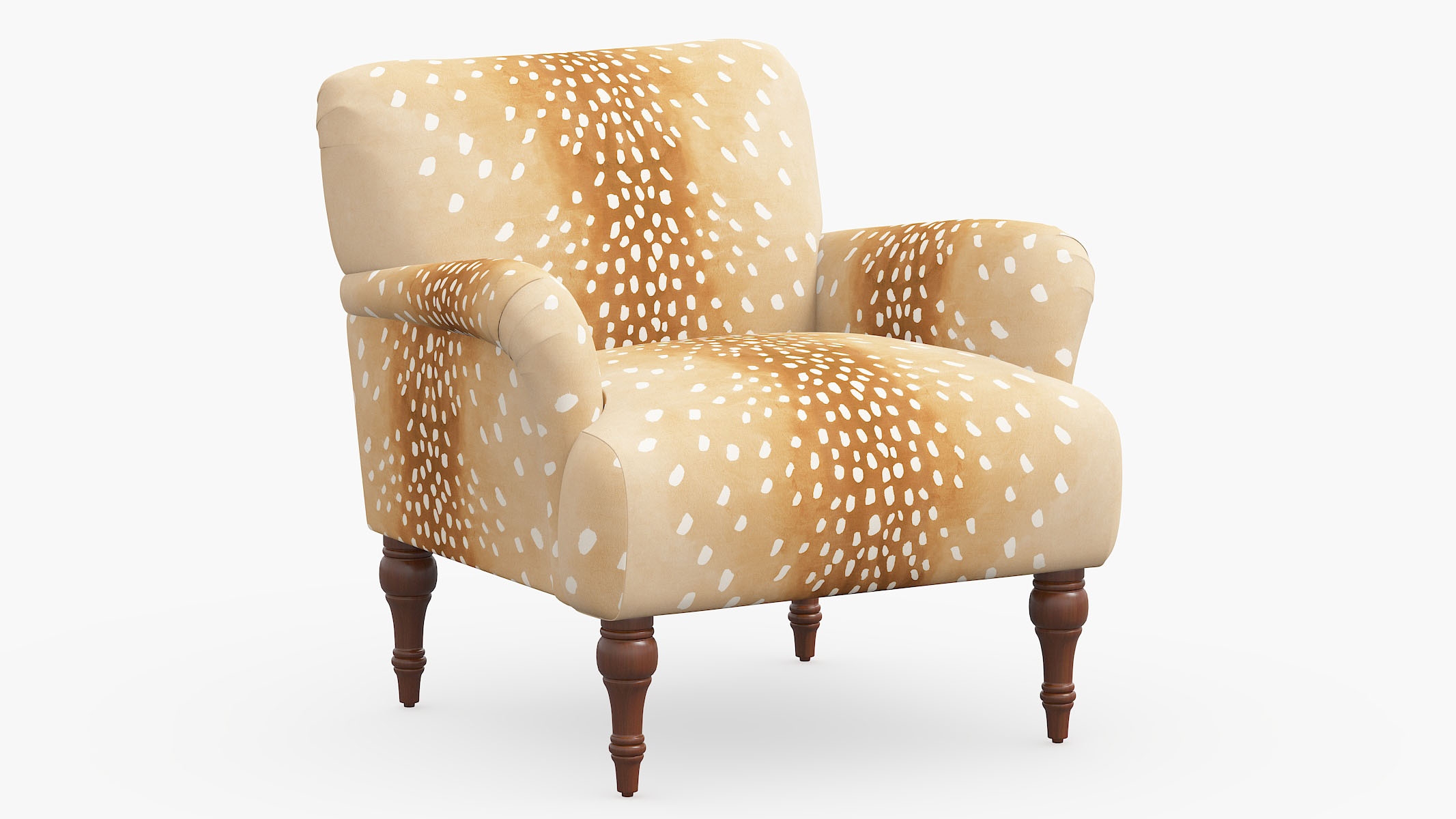 Traditional Accent Chair, Fawn, Espresso - Image 0