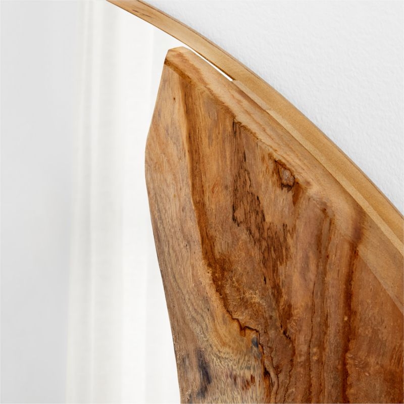 Phlox Live Edge Wood Round Mirror - Image 2