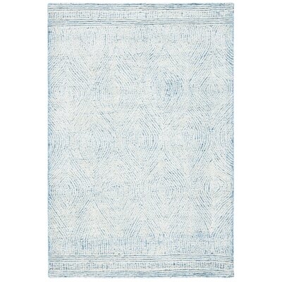 Colbert Handmade Tufted Wool Ivory/Blue Area Rug - Image 0