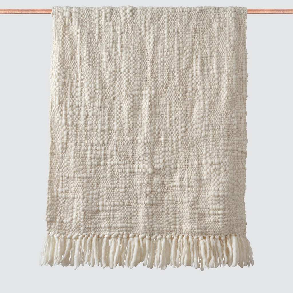The Citizenry Clara Chunky Wool Throw | Ivory - Image 2