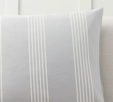 Ziri Reversible Stripe Pillow Cover, 20", Blue Multi - Image 2
