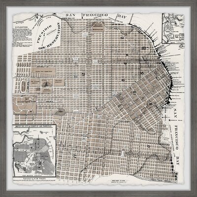 'Vintage Map Of San Francisco' Framed Print - Image 0