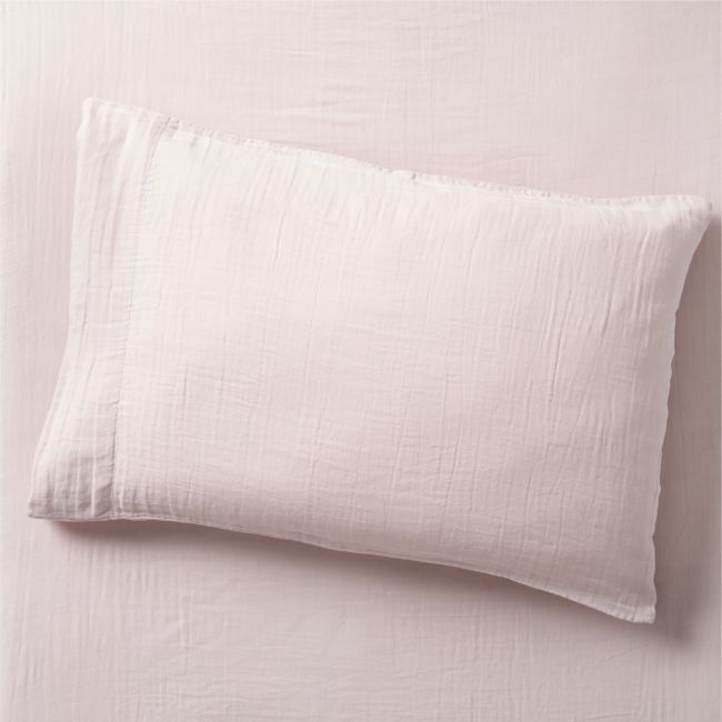 Supersoft Lilac Rose Organic Cotton Gauze Kids Pillowcase - Image 0