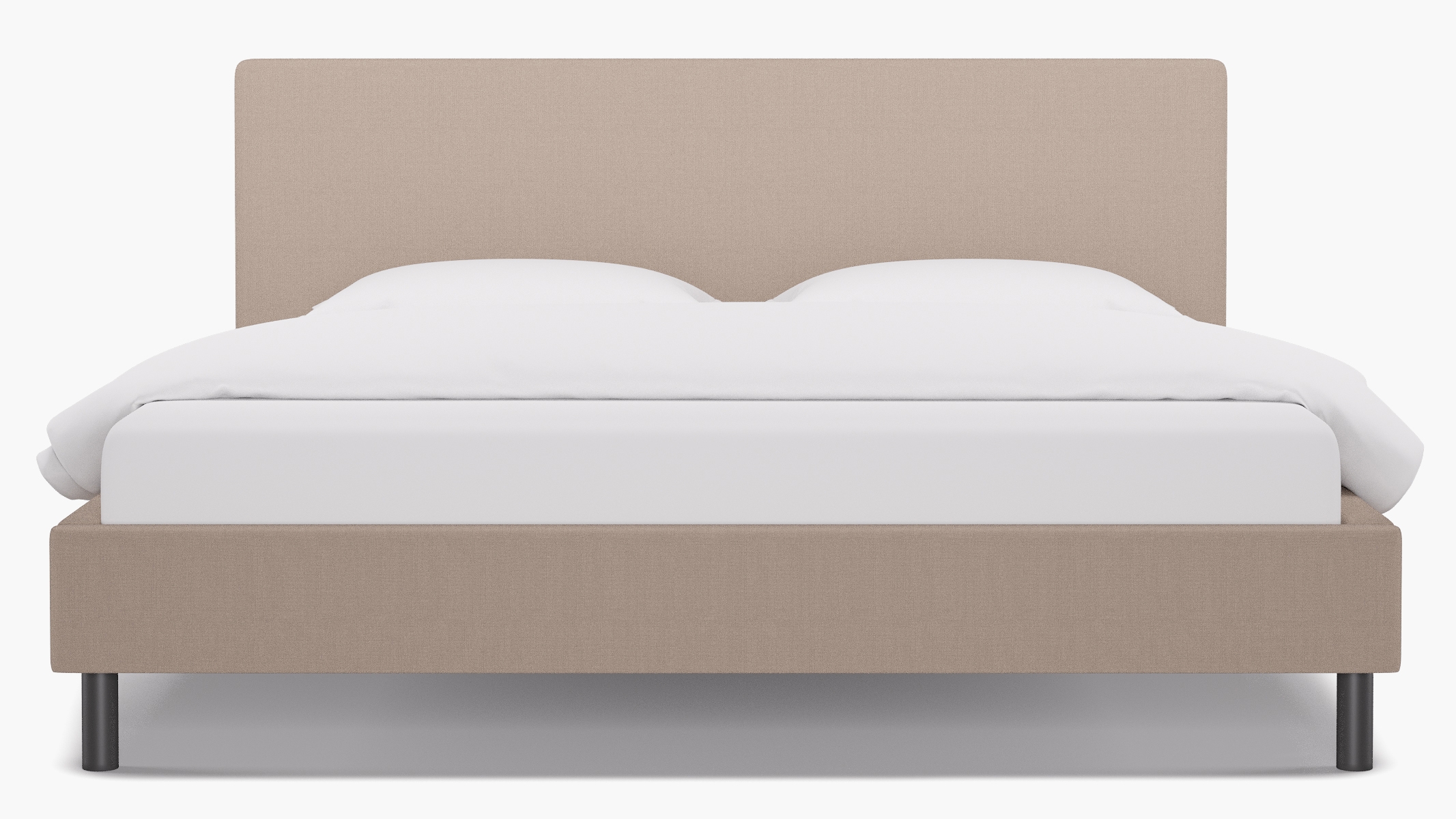 Tailored Platform Bed, Husk Everyday Linen, King - Image 1