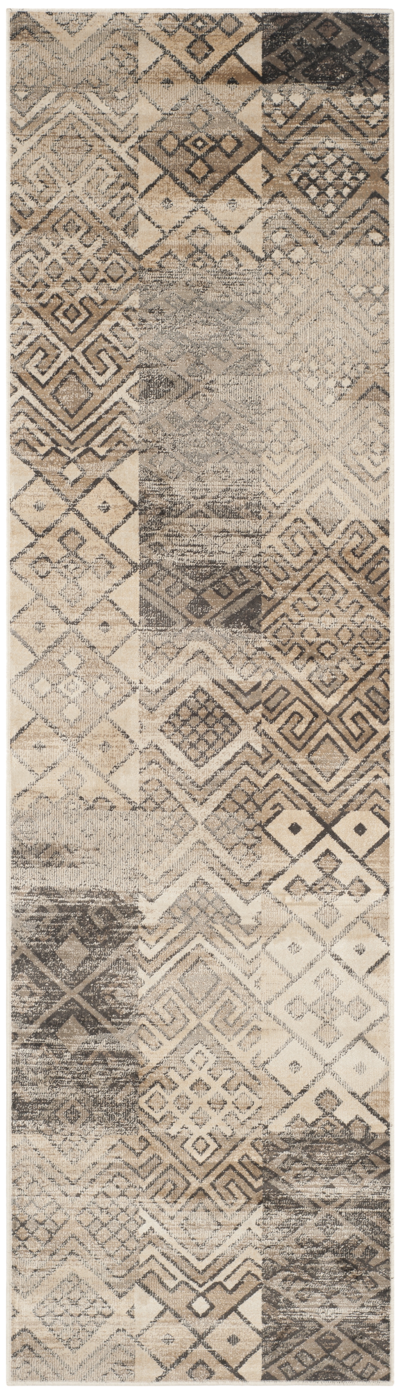 Arlo Home Woven Area Rug, VTG121-3440, Stone,  2' 2" X 8' - Image 0