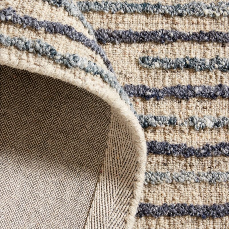 Udaipur Textured Wool Handwoven Grey Area Rug 10'x14' - Image 1
