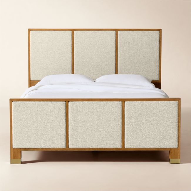 Glenn Oak Upholstered Queen Bed - Image 0