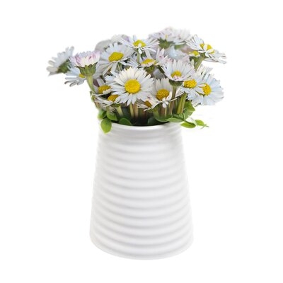 Deztany White 5.7" Ceramic Table Vase - Image 0