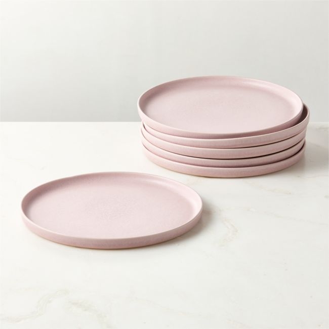 Drift Lilac Dinner Plates with Reactive Glaze Set of 6 - Image 0