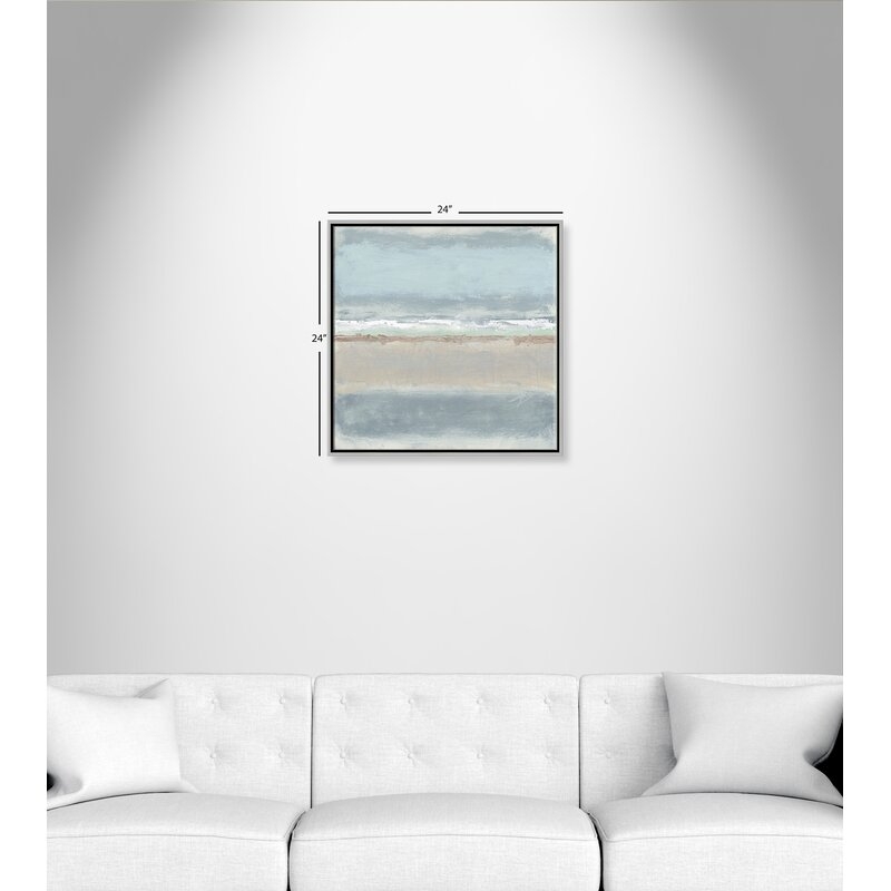 Casa Fine Arts Serenity 2 - Floater Frame Painting on Canvas Frame Color: Silver Framed, Size: 24" H x 24" W x 2" D - Image 0