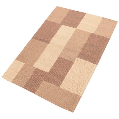 Houk Collage Hand-Tufted Brown/Tan Area Rug - Image 0