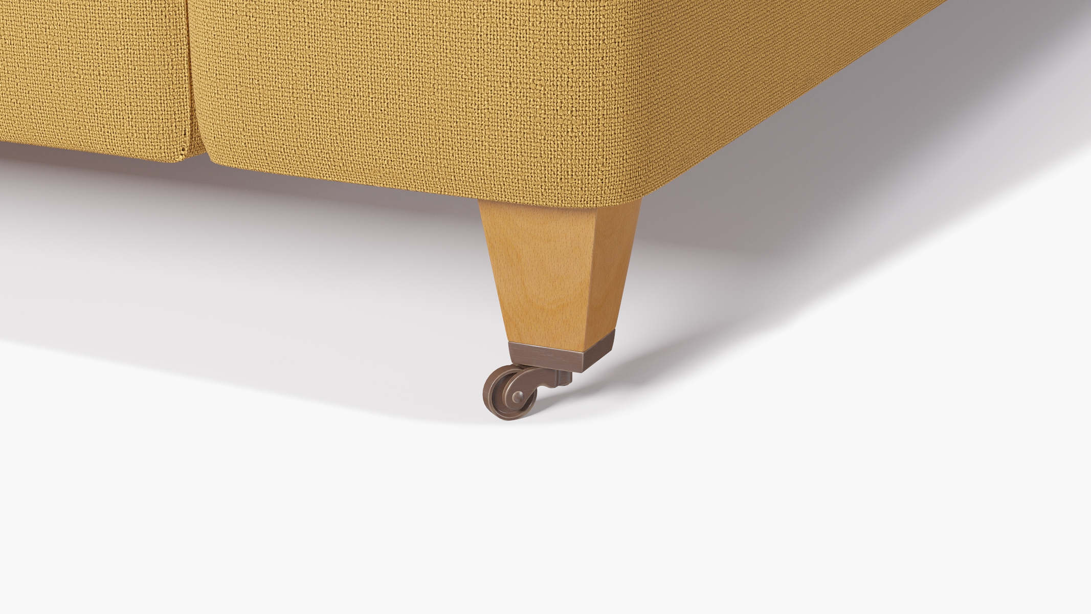 Classic Sofa, French Yellow Everyday Linen, Oak - Image 6