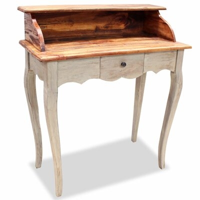Princes Risborough Solid Wood Desk with Hutch - Image 0