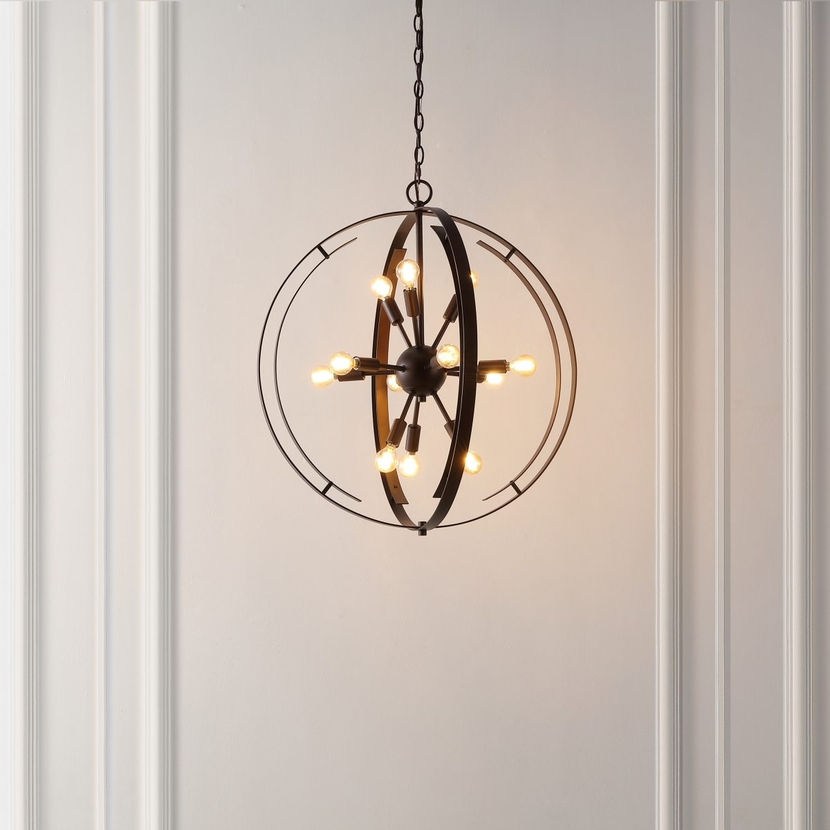 Syosset 12Lt Pendant - Oil Rub Bronze - Safavieh - Image 4