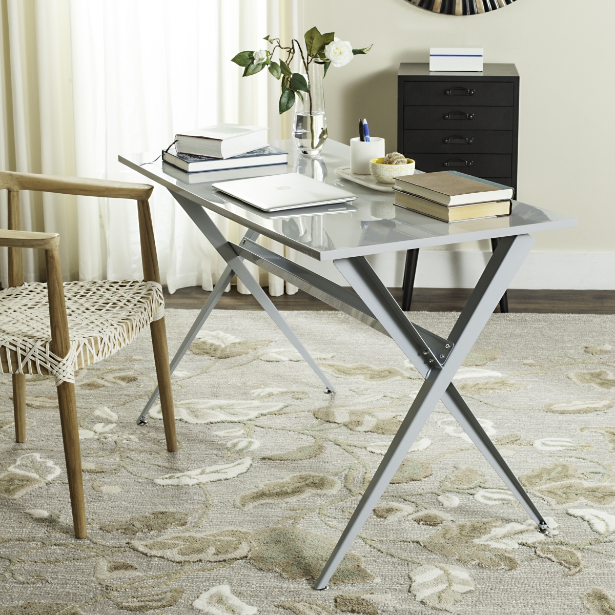 Chapman Desk - Grey - Safavieh - Image 1