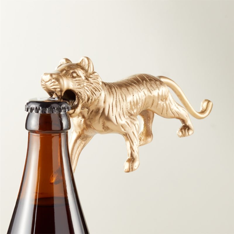 Imani Tiger Brass Bottle Opener - Image 1