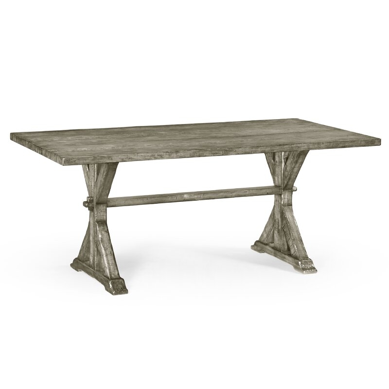 Jonathan Charles Fine Furniture Solid Wood Dining Table Color: Antique Dark Gray, Size: 30" H x 72" L x 38" W - Image 0