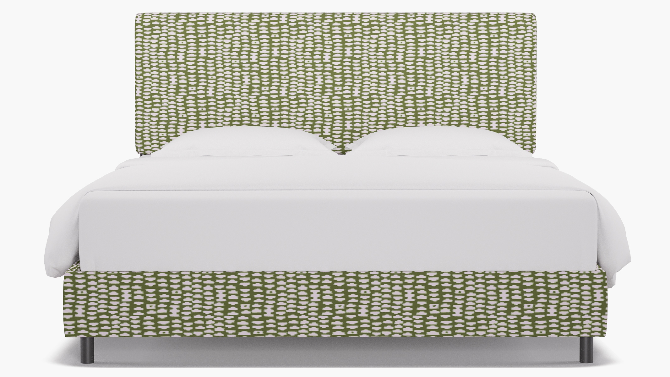 Square Back Bed, Olive Odalisque, King - Image 0