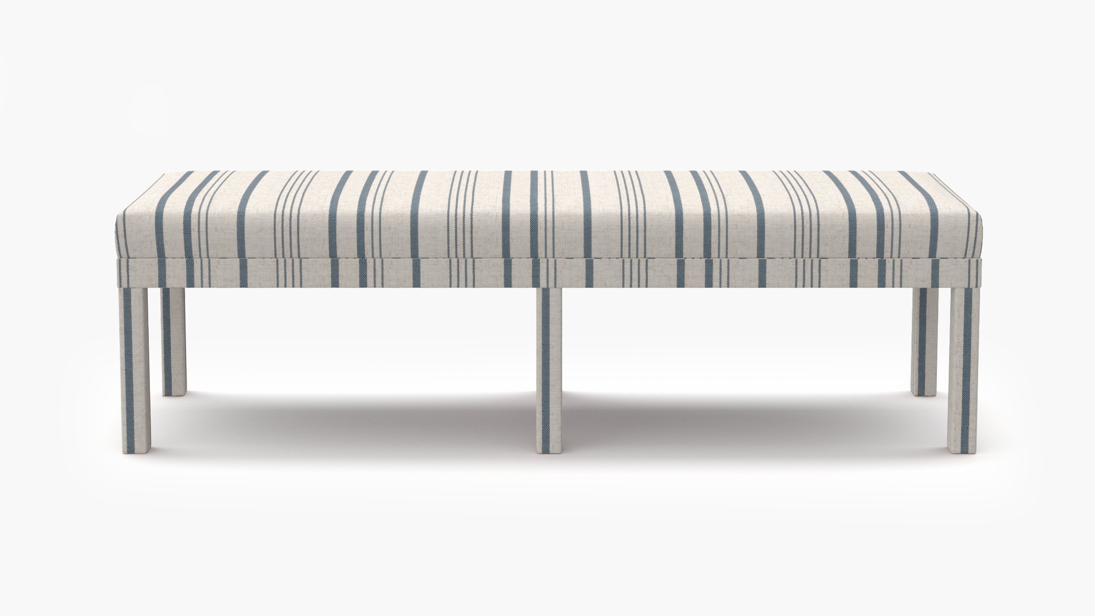 Parsons Bench, Blue Market Stripe - Image 0