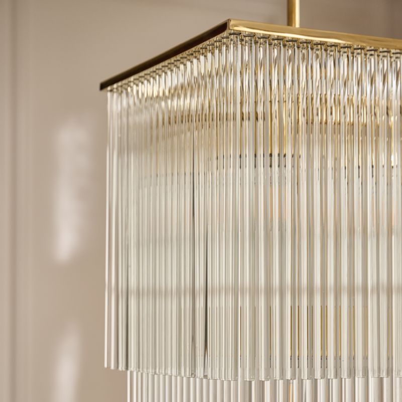 Stellar 2-Tier Square Glass Pendant Light - Image 1