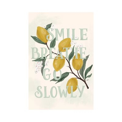 Smile Breathe Go Slowly by Lily & Val - Wrapped Canvas Gallery-Wrapped Canvas Giclée - Image 0