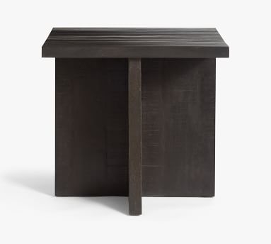 Rocklin 24" Reclaimed Wood Side Table, Rustic Black - Image 4