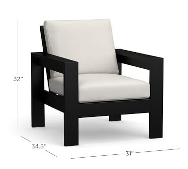Malibu Metal Lounge Chair Frame, Black - Image 2
