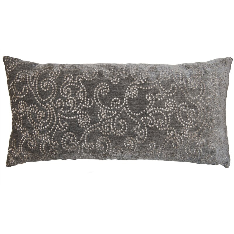 Square Feathers Smokey Pillow Cover & Insert - Image 0