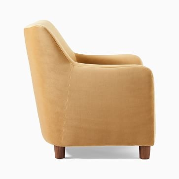 Teddy Chair, Performance Coastal Linen, Platinum, Dark Walnut - Image 3