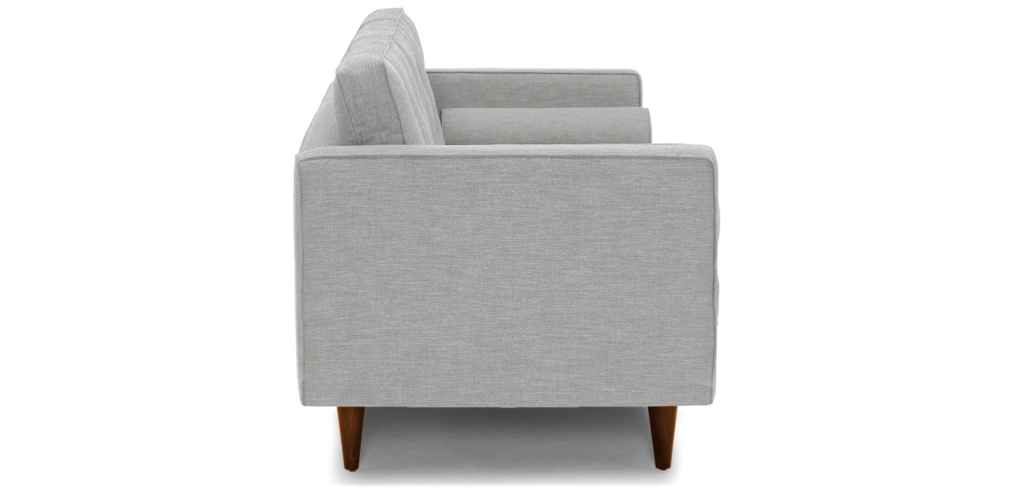 Gray Braxton Mid Century Modern Sofa - Sunbrella Premier Fog - Mocha - Image 2